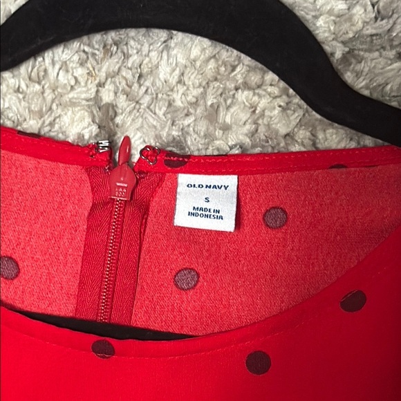 Old Navy Red Ribbed A-line Dress with Bell Sleeves - Picture 2 of 10